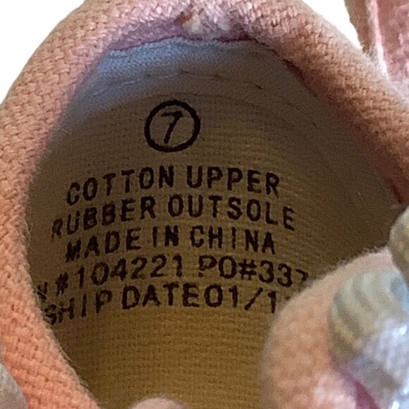 Monkey Toes Ladybug Kids Canvas Tennis Shoes Flutterflies Toddler 7 Spring Laces - Picture 4 of 8